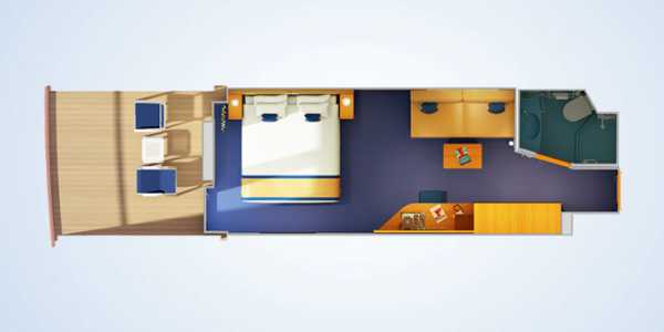 Carnival Vista - Aft-View Extended Balcony Stateroom