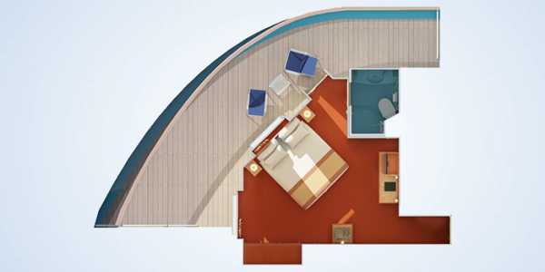 Carnival Radiance - Premium Vista Balcony Stateroom