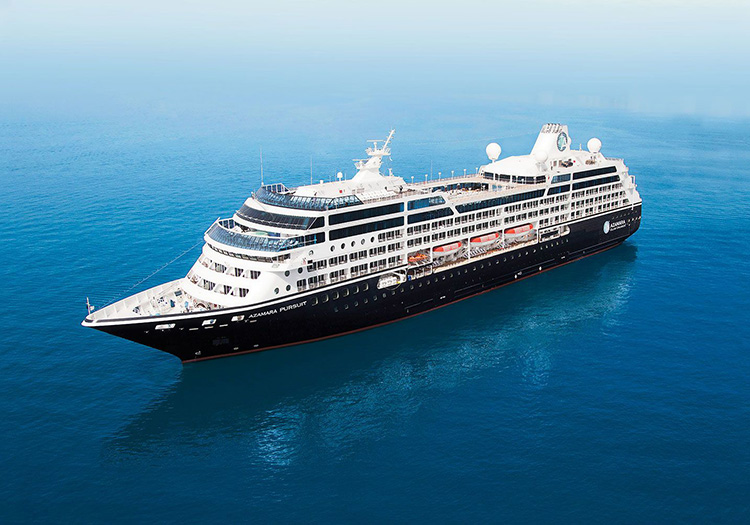 Luxury 5-Star Azamara ship at sea