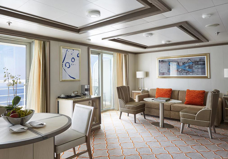 Beautiful stateroom aboard Silversea Cruises