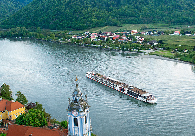 Luxurious Viking Cruises river ship
